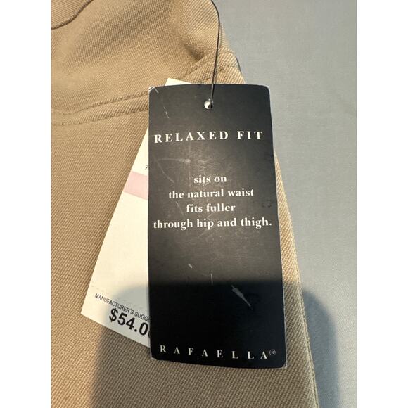 Rafaella Petites Relaxed Fit Khaki Pants Women's Size 6P - Picture 2 of 9